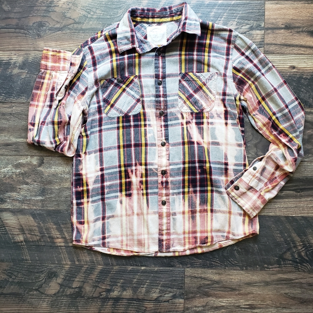 Custom bleached Carolina Gamecocks flannel - Picture 2 of 9